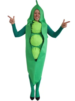 Peas In A Pod Adults Novelty Green Vegetable Costume