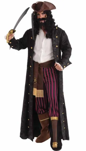 Peg Leg Deluxe Mens Pirate Captain Dress Up Costume