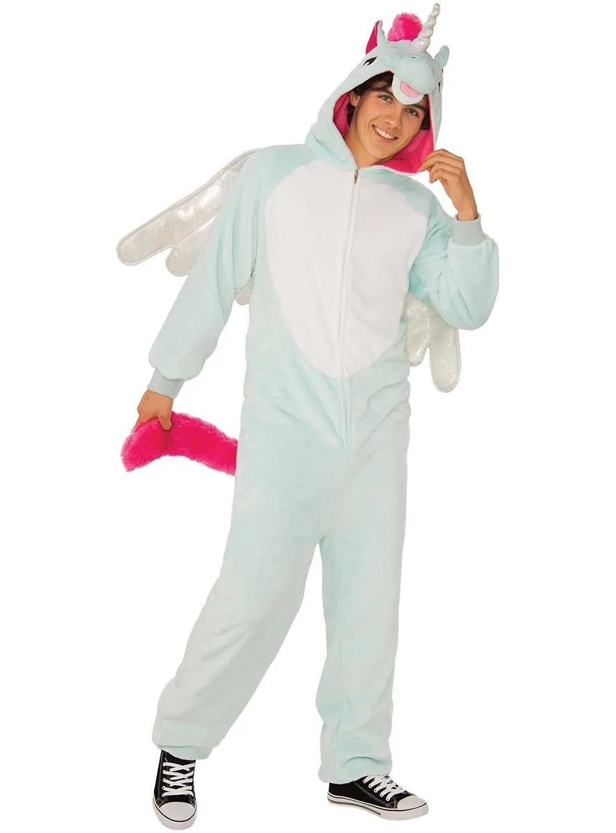 Pegacorn Fluffy Mens Unicorn Costume Onesie