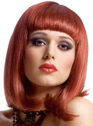 Peggy Sue Womens Burgundy Red Bob Costume Wig