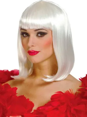 Peggy Sue Womens Deluxe White Bob Costume Wig