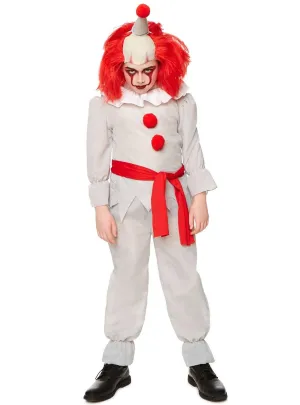 Pennywise Inspired Boys Vintage Clown Halloween Costume
