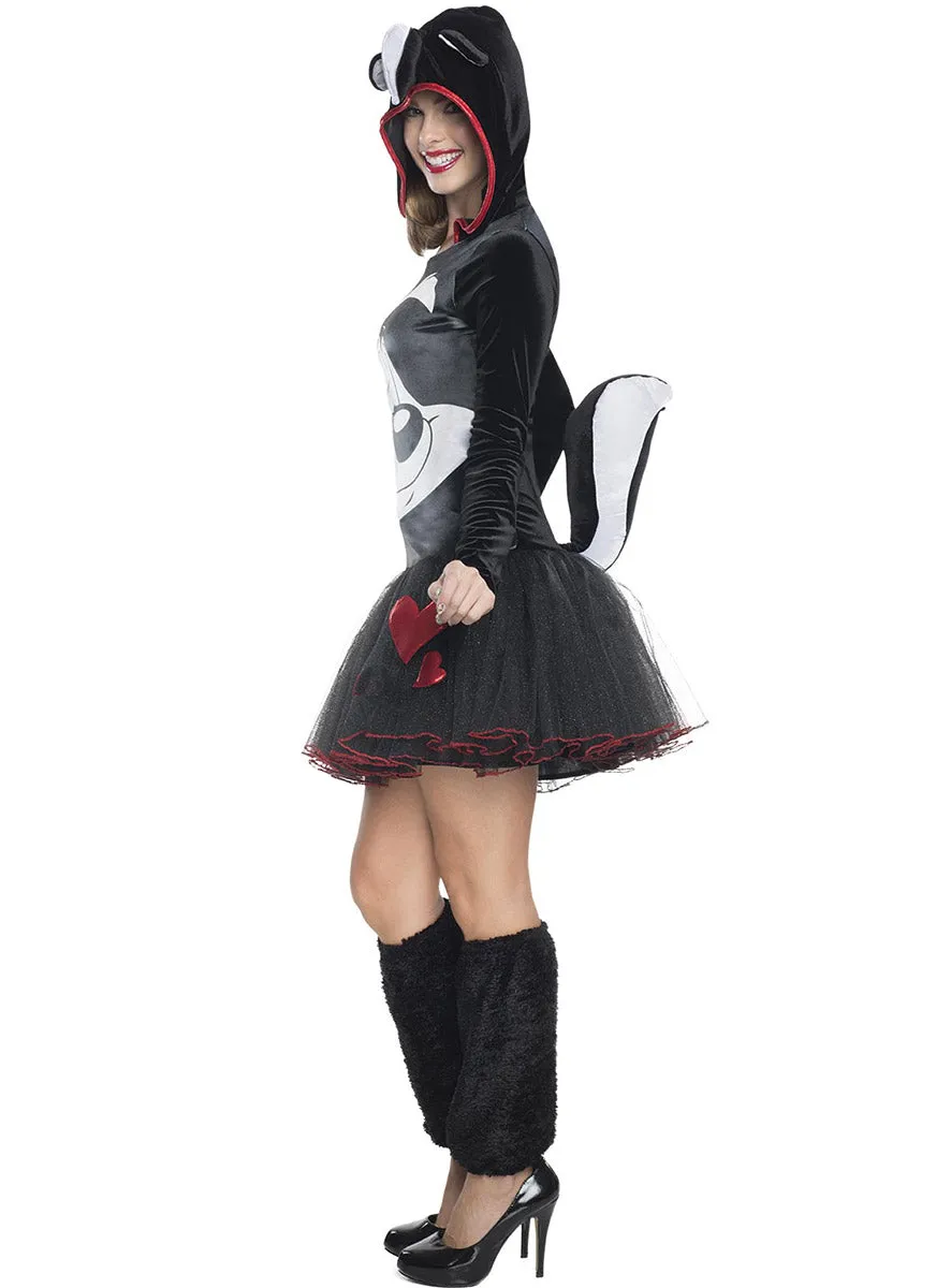 Pepe Le Pew Womens Looney Tunes Hooded Costume