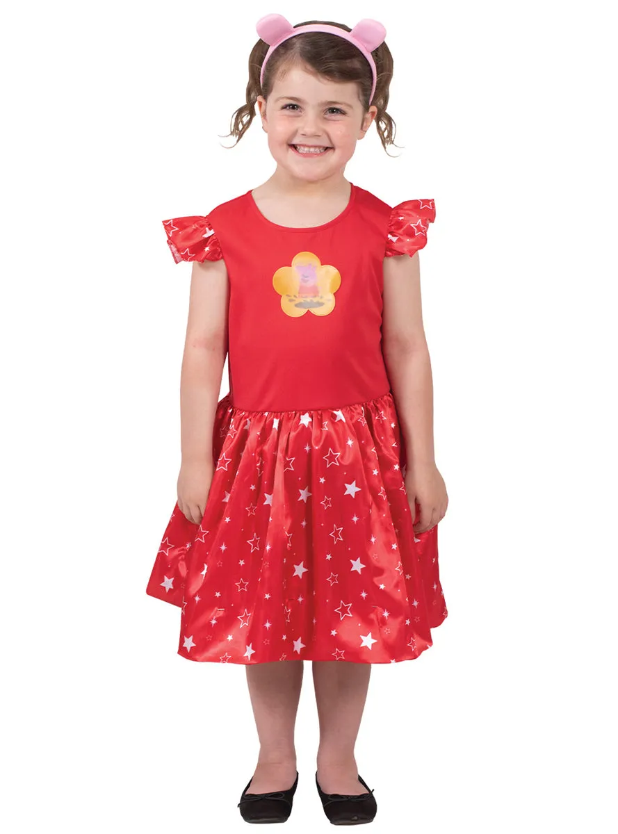 Peppa Pig Deluxe Girls Red Costume Dress