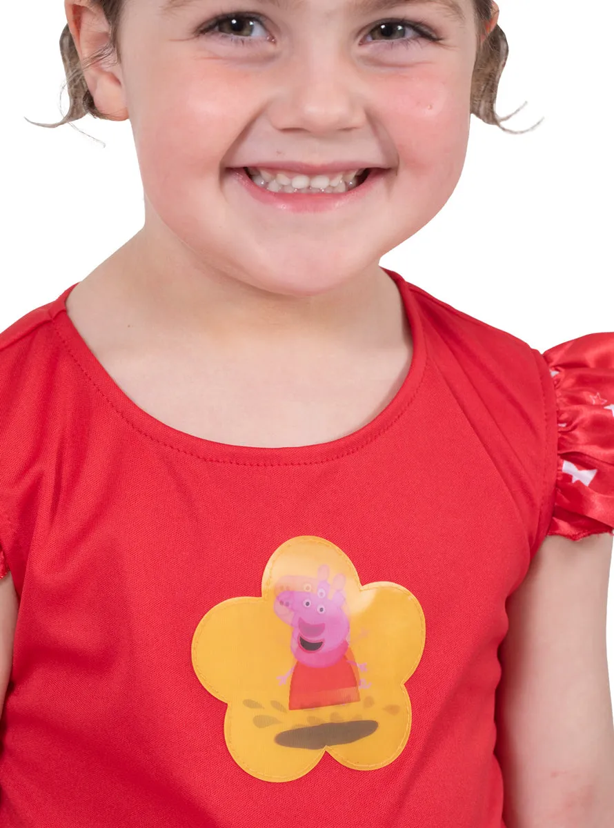 Peppa Pig Deluxe Girls Red Costume Dress