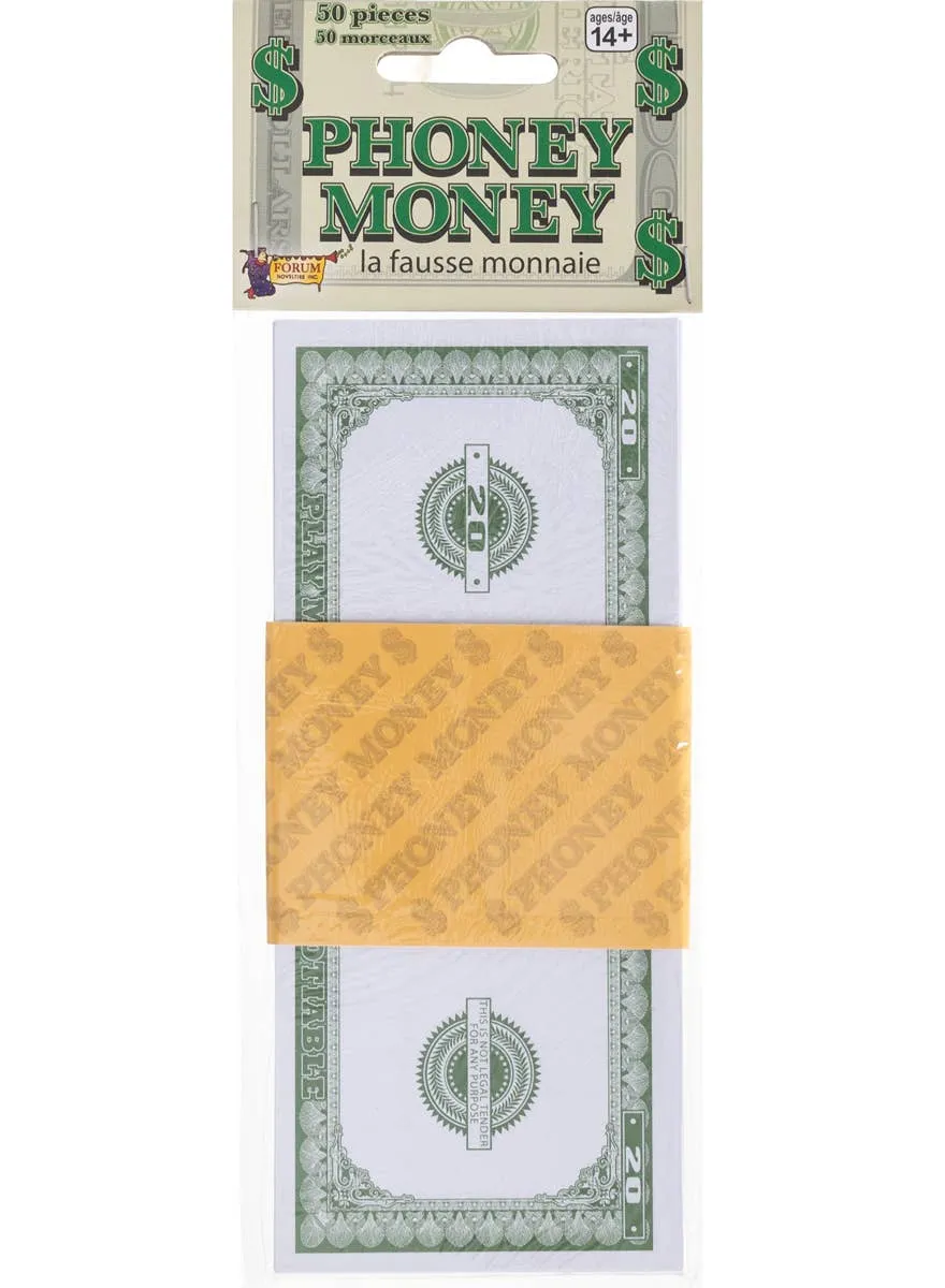 Phoney Money 20 Dollar Bills Costume Accessory