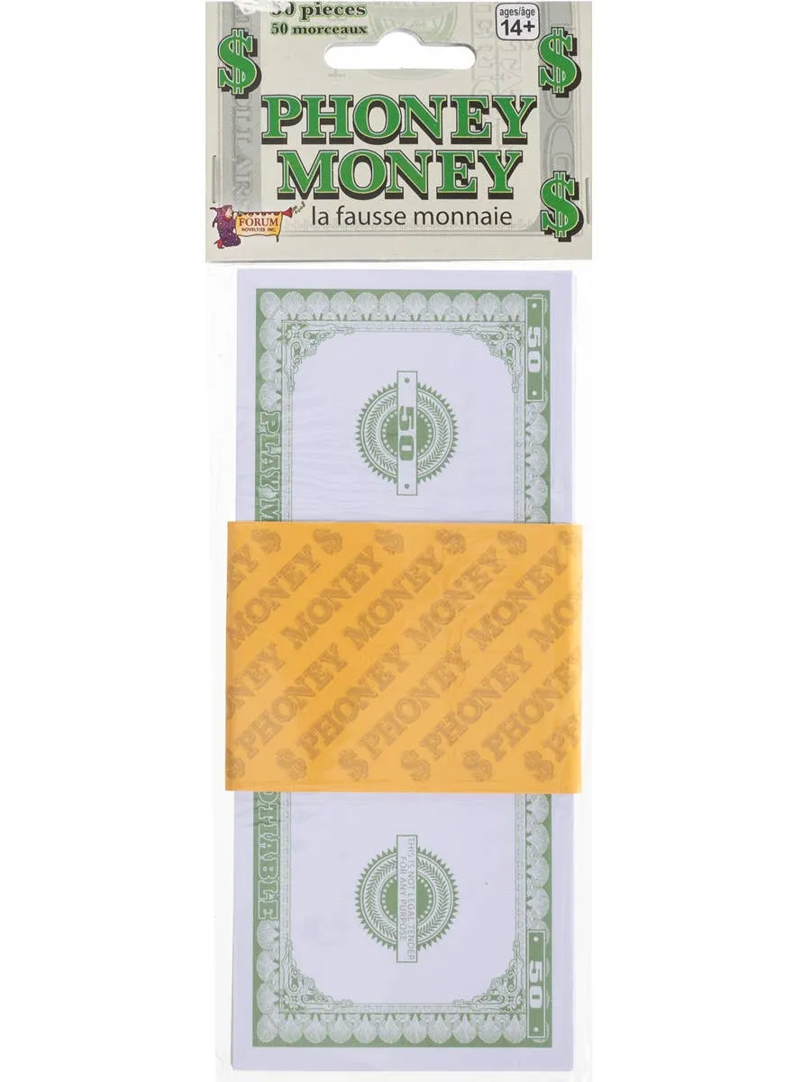 Phoney Money 50 Dollar Bills Costume Accessory
