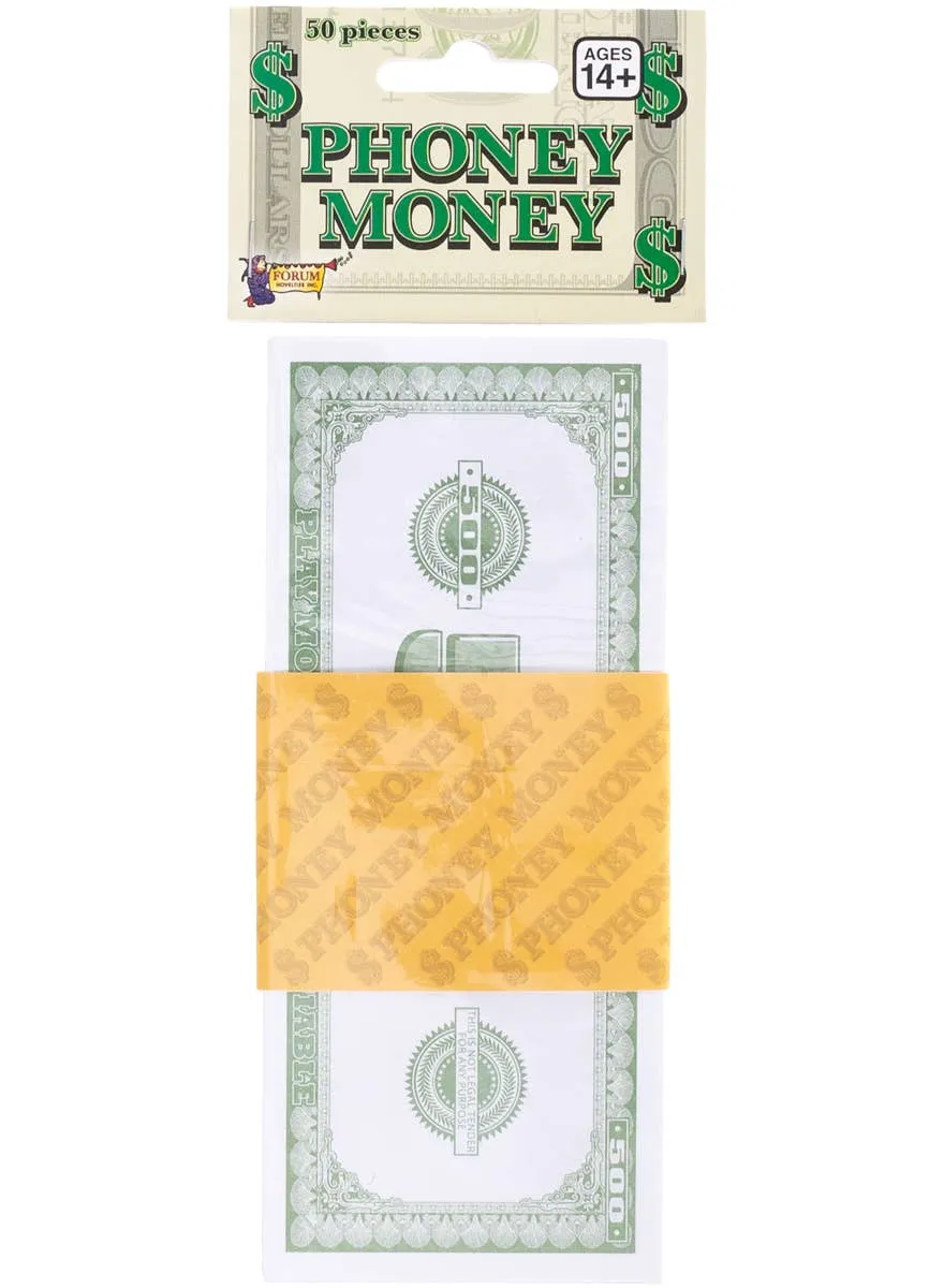 Phoney Money 500 Dollar Bills Costume Accessory