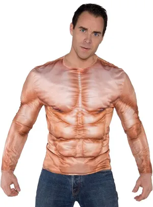 Photo Real Mens Padded Muscle Costume Shirt