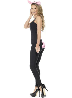 Pig Pink Ears And Tail Adults Costume Accessory Set