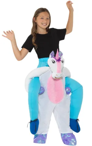 Piggyback Unicorn Girls Fancy Dress Costume