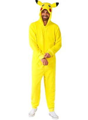 Pikachu Pokemon Mens Deluxe Costume Onesie