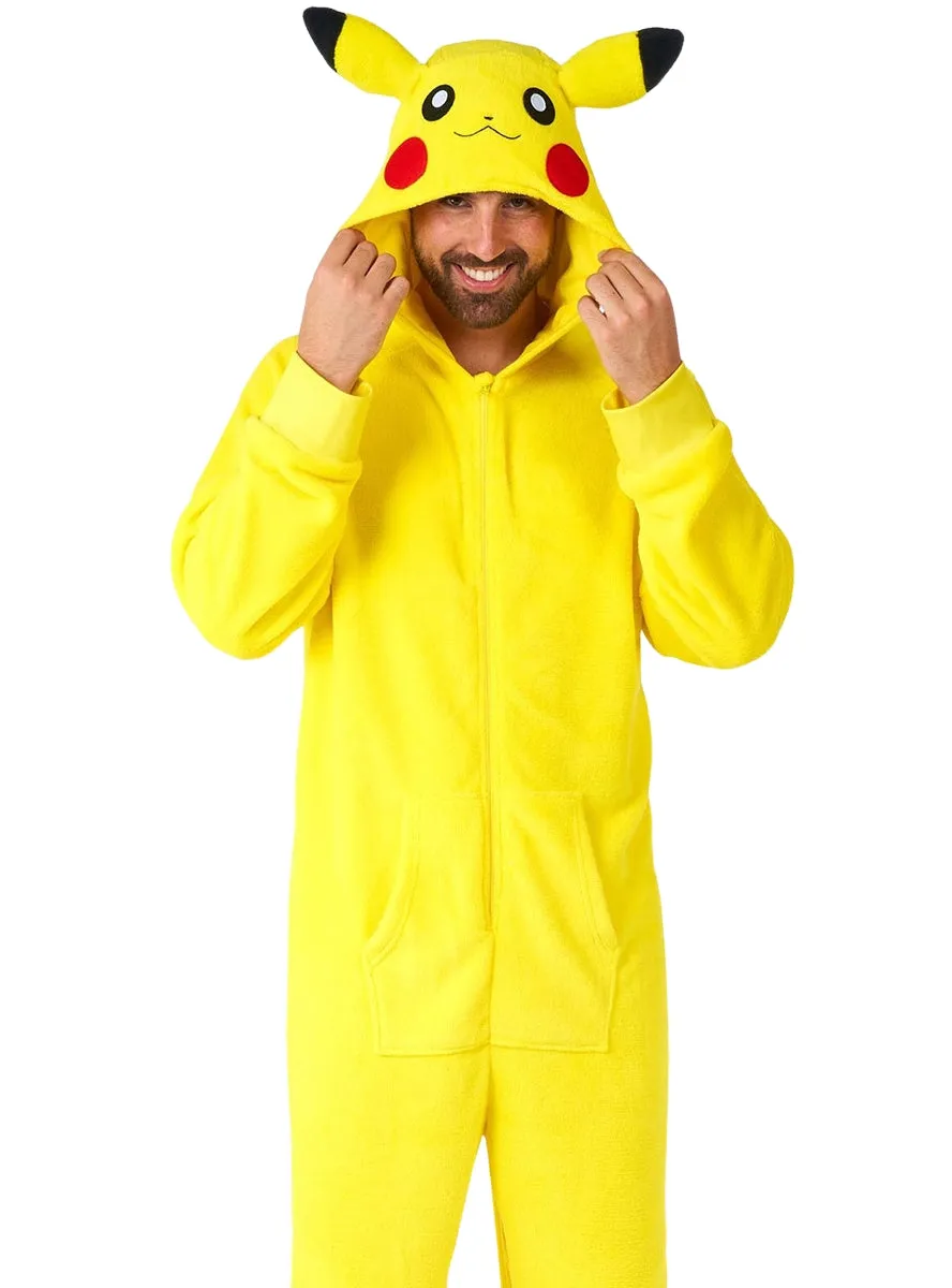 Pikachu Pokemon Mens Deluxe Costume Onesie