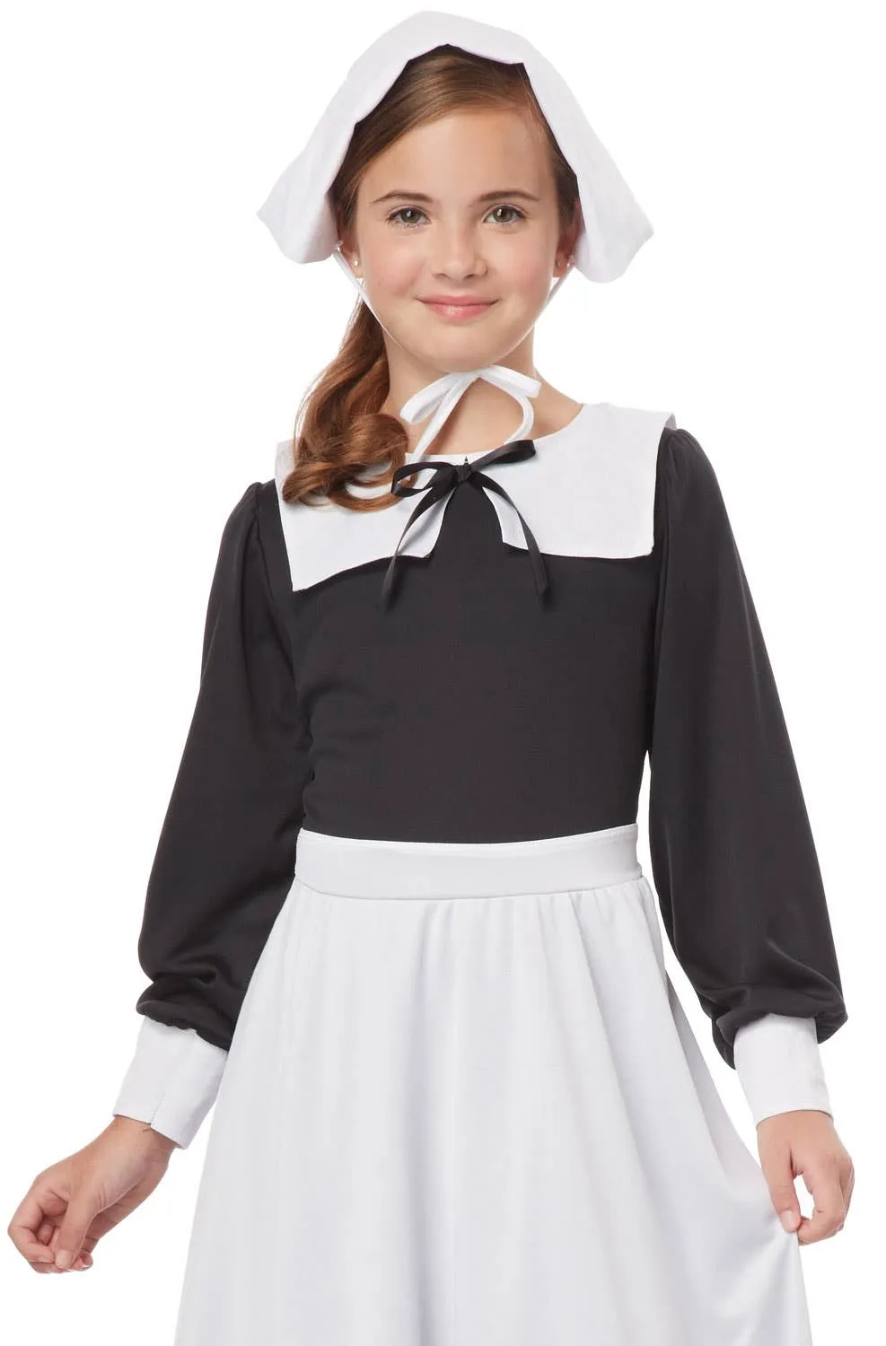 Pilgrim Girl Black and White Fancy Dress Costume