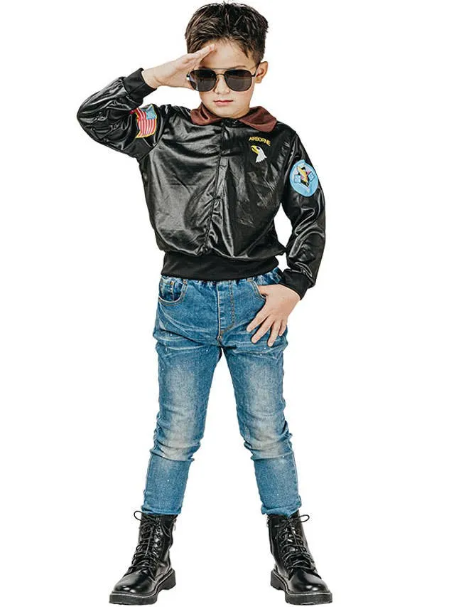 Pilot Bomber Jacket Boys Costume
