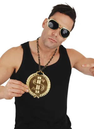 Pimp Novelty Dollar Sign Costume Necklace