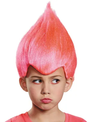 Pink Kids Wacky Trollz Inspired Costume Wig
