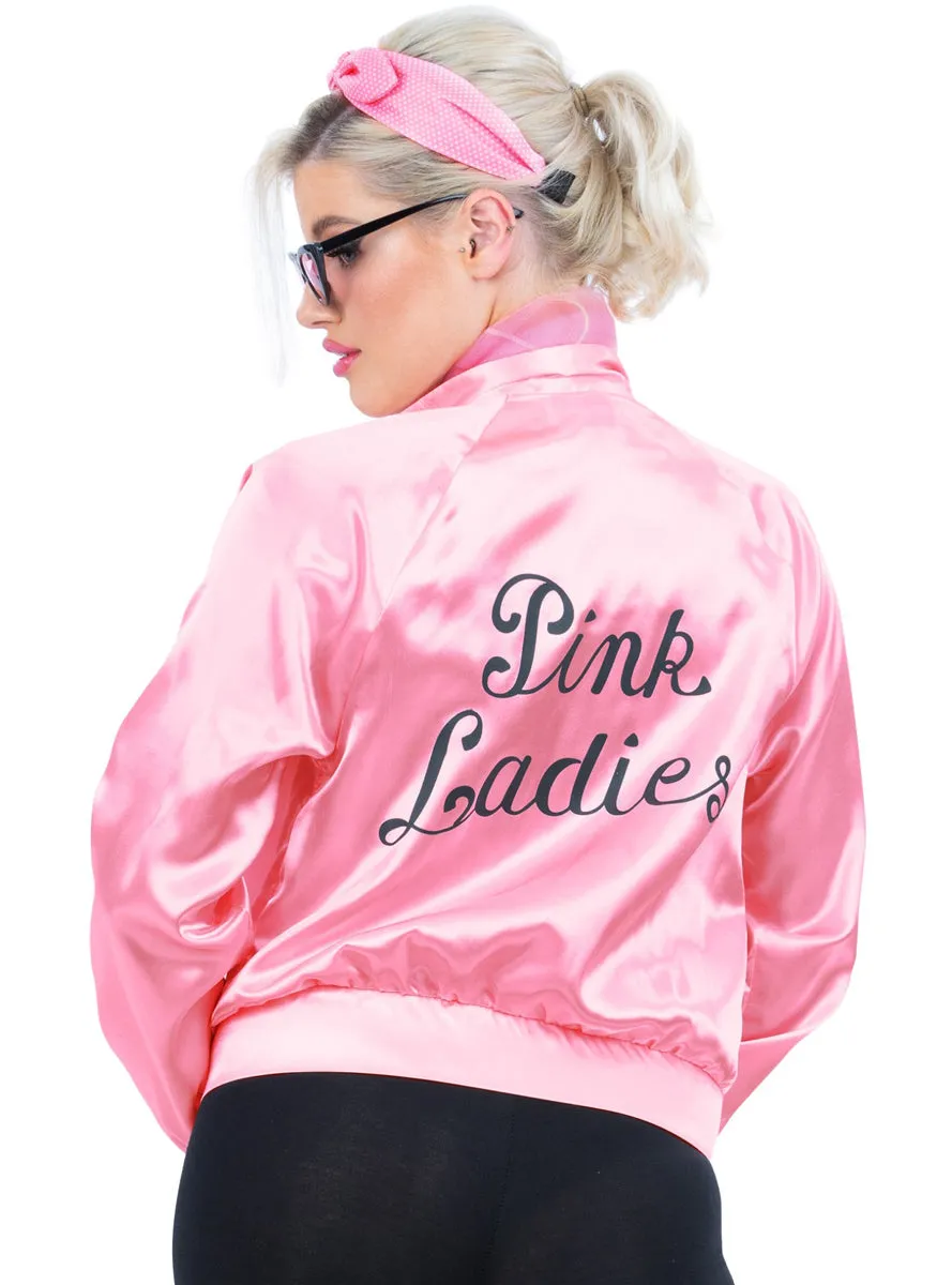 Pink Ladies Womens Grease Jacket and Accessory Set