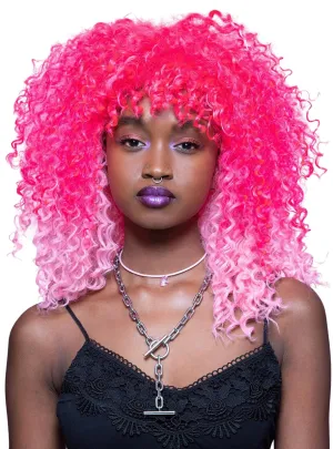 Pink Passion Deluxe Ombre Curly Fashion Wig