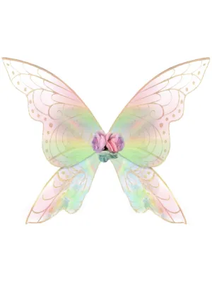 Pink Rainbow Iridescent Shimmery Fairy Costume Wings