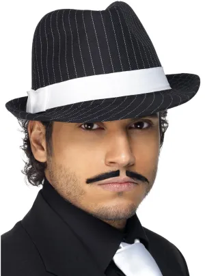 Pinstripe 20s Gangster Trilby Costume Hat