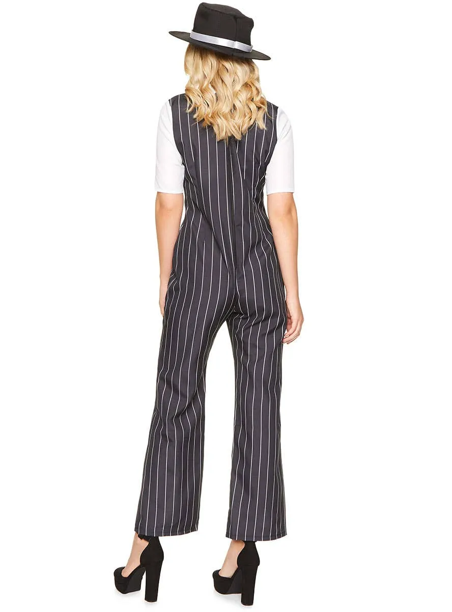 Pinstripe Gangster Womens 1920s Costume