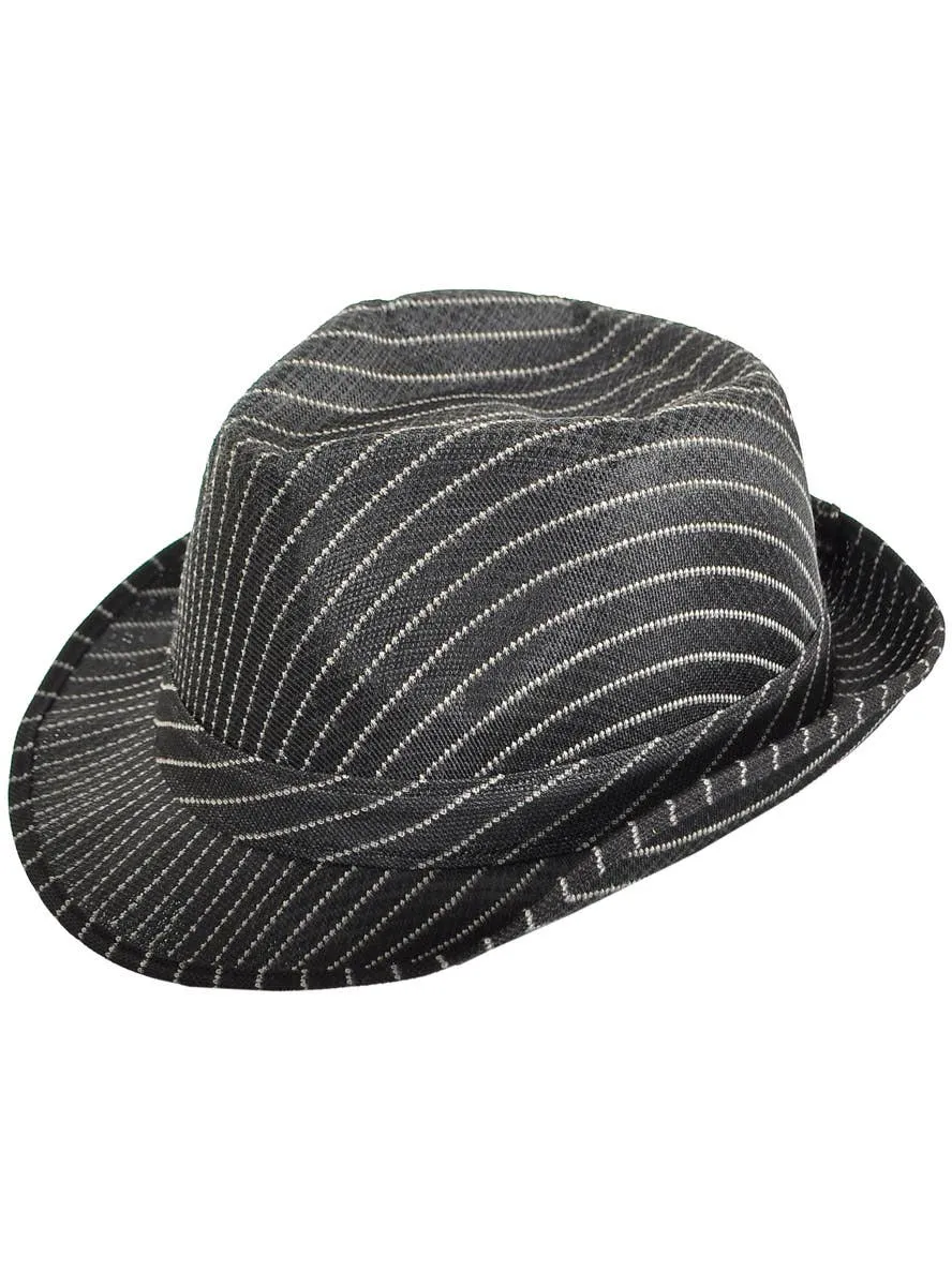 Pinstripe Lightweight Fedora Costume Hat
