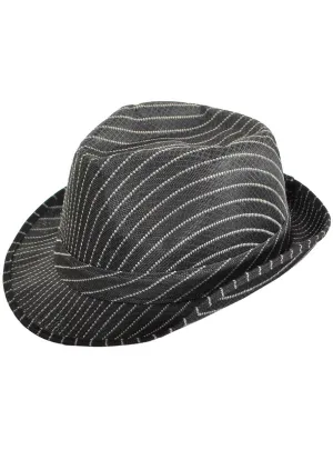 Pinstripe Lightweight Fedora Costume Hat