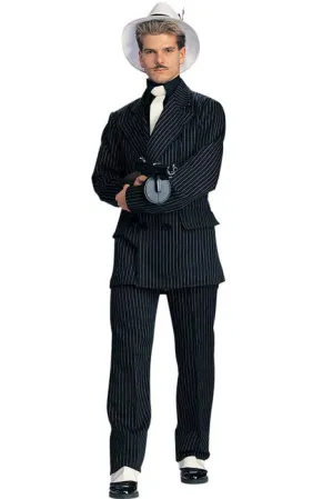 Pinstriped Mens 1920s Gangster Dress Up Costume