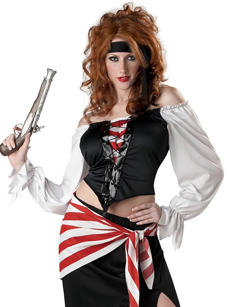 Pirate Beauty Ruby Womens Fancy Dress Costume