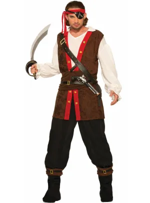 Pirate Bounty Mens Swashbuckler Fancy Dress Costume