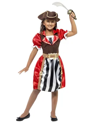 Pirate Captain Girls Fancy Dress Costume