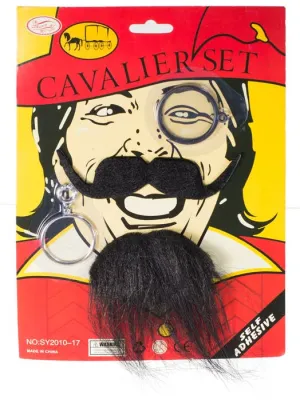 Pirate Cavalier Earring and Goatee Set