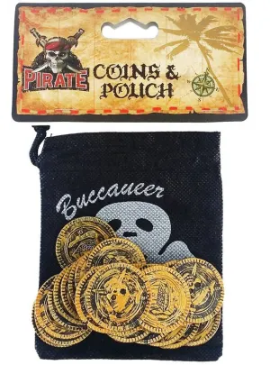 Pirate Coins and Treasure Pouch Costume Accessory