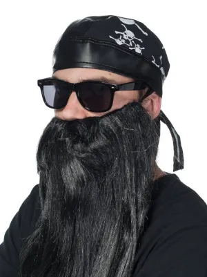 Pirate Costume Bandana with White Skulls Print