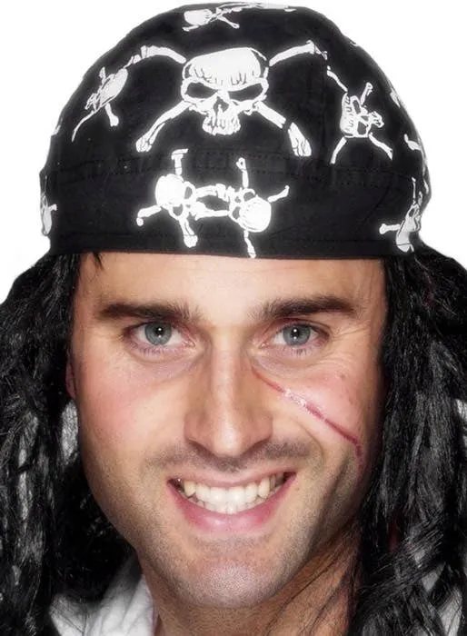 Pirate Costume Bandanna with Skulls