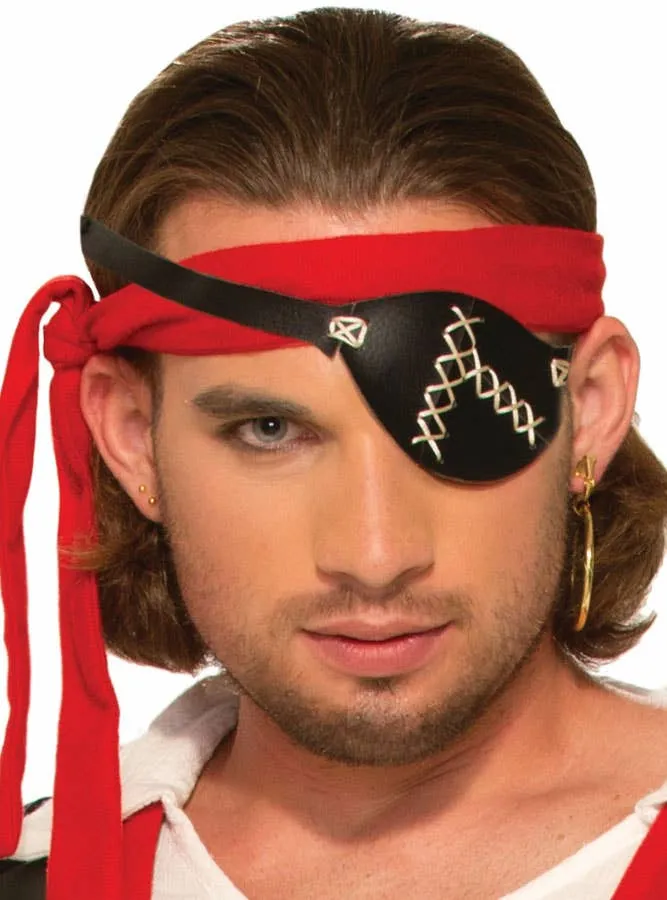 Pirate Costume Eyepatch with Stitches