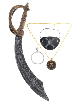 Pirate Cutlass 4 Piece Costume Accessory Set