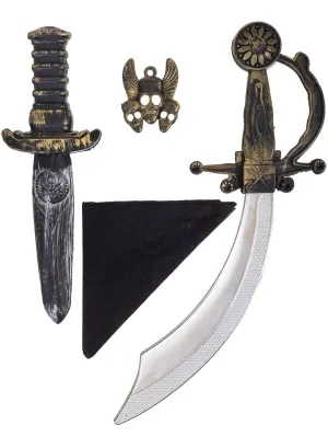 Pirate Cutlass and Dagger Costume Accessory Set