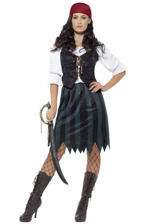 Pirate Deckhand Womens Fancy Dress Costume