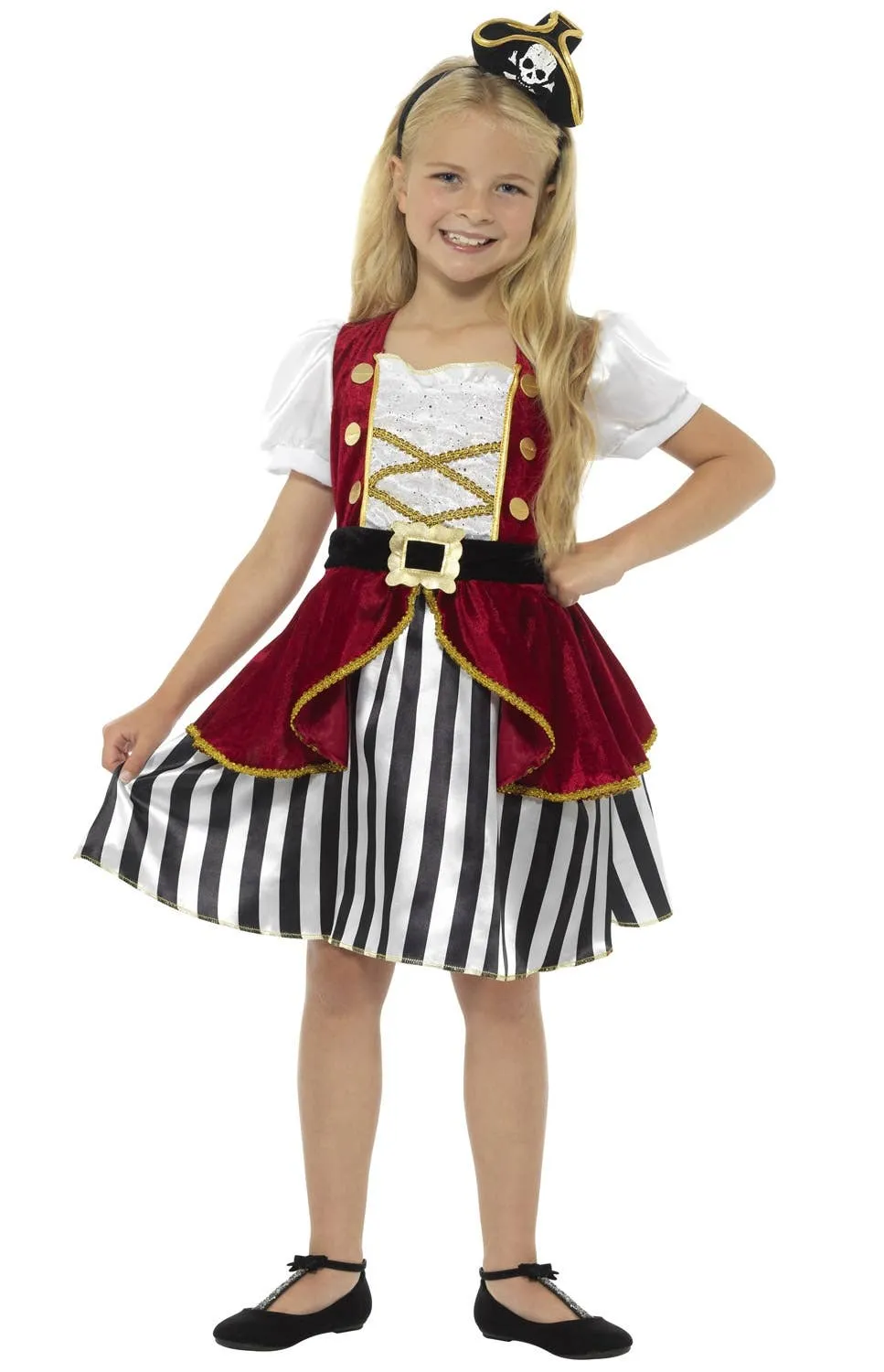 Pirate Girls Deluxe Fancy Dress Costume