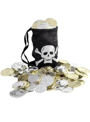 Pirate Pouch With Treasure Costume Accessory
