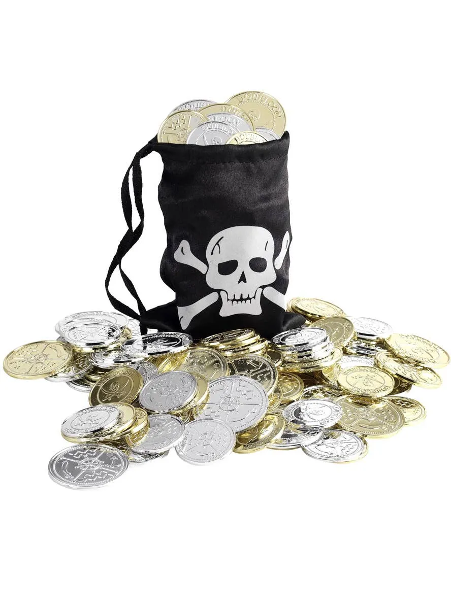 Pirate Pouch With Treasure Costume Accessory