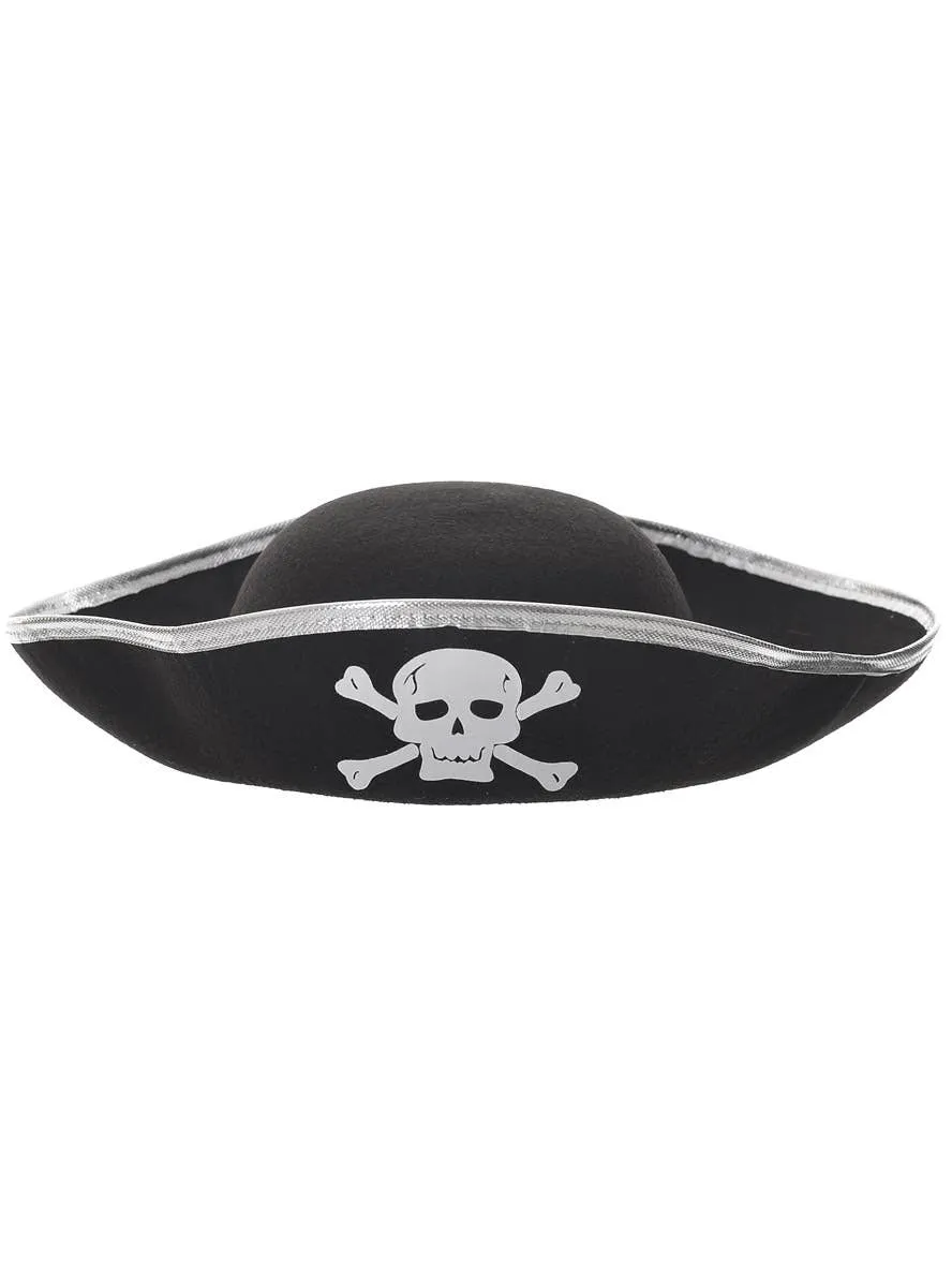 Pirate Skull and Crossbones Tricorn Costume Hat