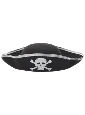 Pirate Skull and Crossbones Tricorn Costume Hat