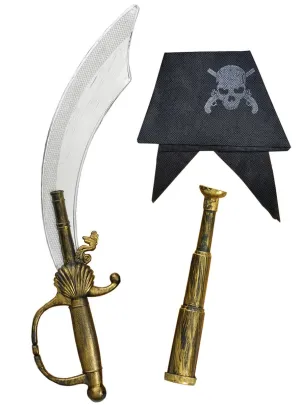 Pirate Sword and Telescope 3 Piece Accessory Set