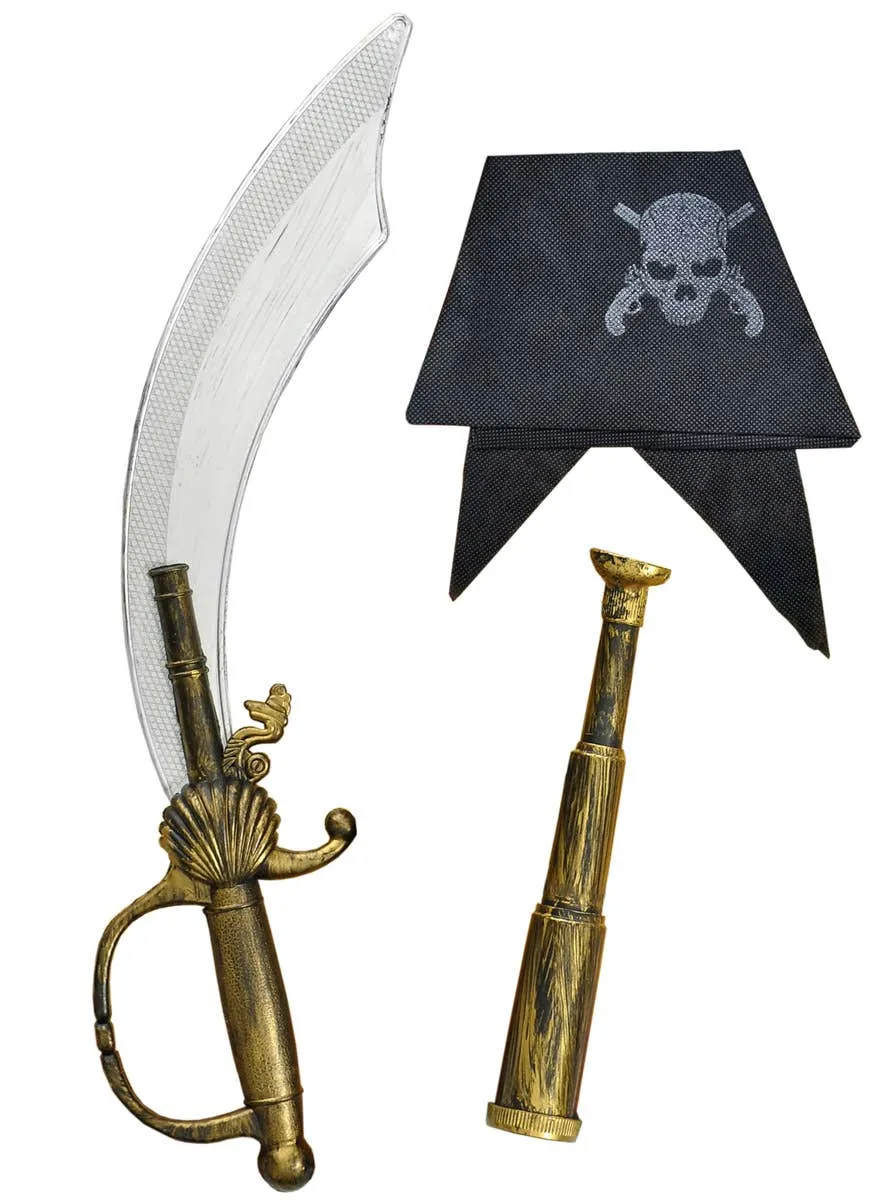 Pirate Sword and Telescope 3 Piece Accessory Set