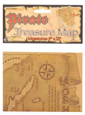 Pirate Treasure Map Ancient Brown Paper Costume Accessory