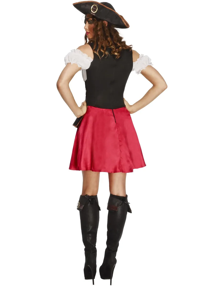Pirate Wench Black And Red Sexy Womens Costume
