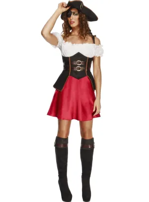 Pirate Wench Black And Red Sexy Womens Costume